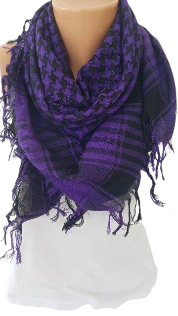 Keffieh palestinien Homme Femme violet & noir Violet - Cdiscount  Prêt-à-Porter